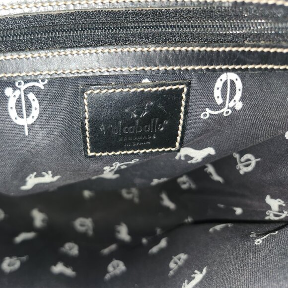 El Caballo Spanish Black Leather Shoulder Bag - Picture 12 of 15